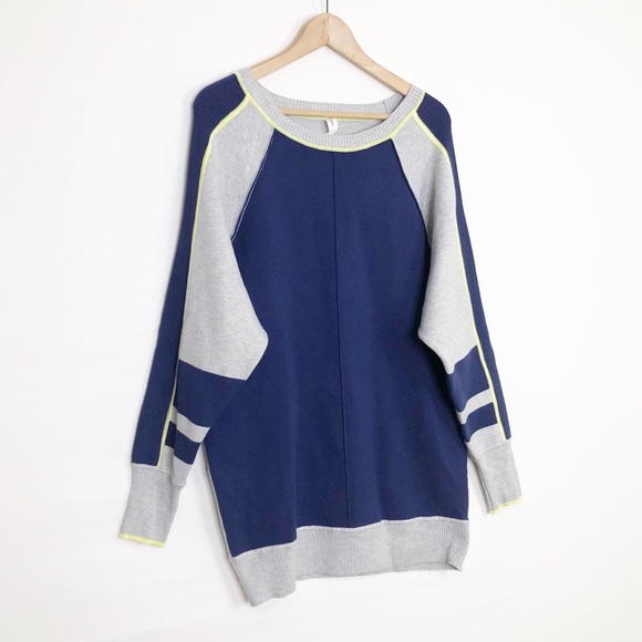 Anthropologie daily practice color block crewneck jersey mini jumper dress - Picture 9 of 13